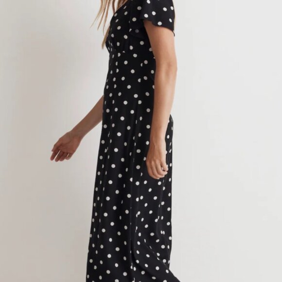 Madewell Midi Dress - Black Polka Dot - US 8-10 - Picture 3 of 5